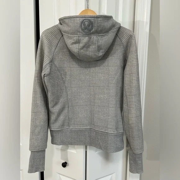 Lululemon full zip gray and cream pattern size 10 - Picture 2 of 3